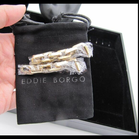 NWT Eddie Borgo Supra Chain Link Earrings - Picture 5 of 8